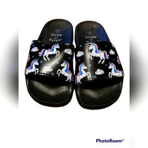 GIRLS slip on unicorn shoes